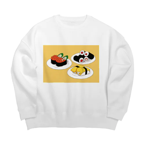 なんかいる。いくら鉄火玉子T Big Crew Neck Sweatshirt