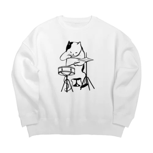 ドラムネコ Big Crew Neck Sweatshirt