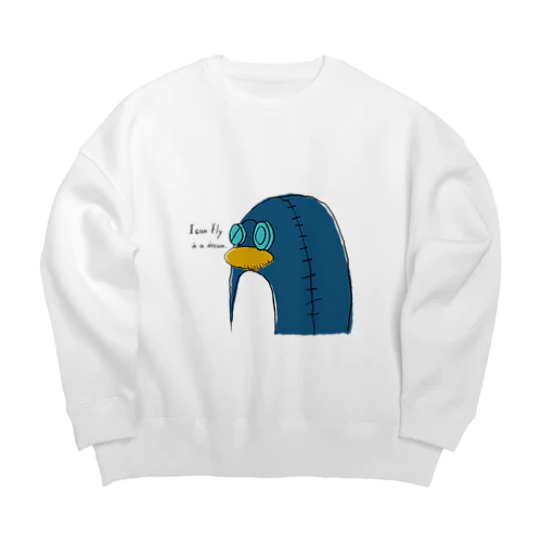 飛べるペンギン(リメイク) Big Crew Neck Sweatshirt