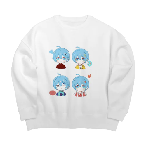 表情豊かなフェイリアくん Big Crew Neck Sweatshirt