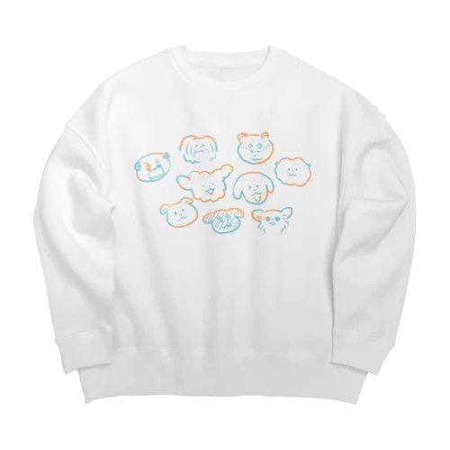 わんたち Big Crew Neck Sweatshirt