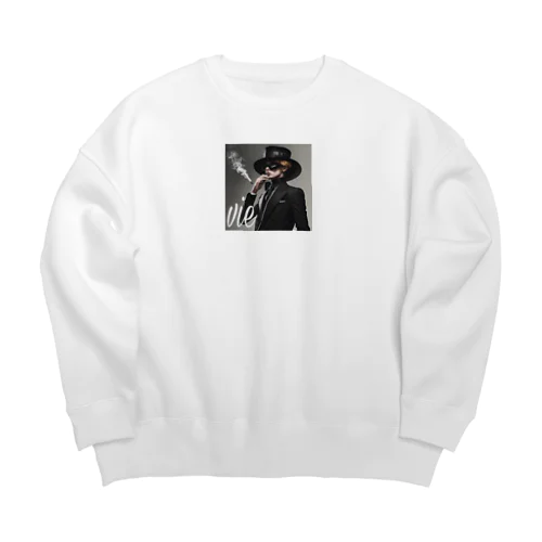 vie BLACK_smoke Big Crew Neck Sweatshirt