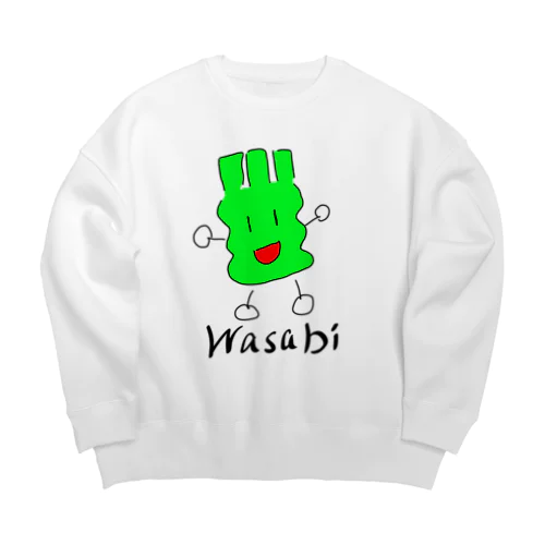 デカわさびくん Big Crew Neck Sweatshirt