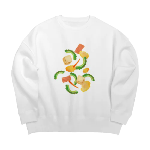 ごーやちゃんぷるー Big Crew Neck Sweatshirt