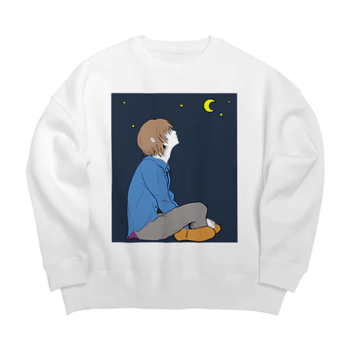 夜空(気だるげ男子) Big Crew Neck Sweatshirt