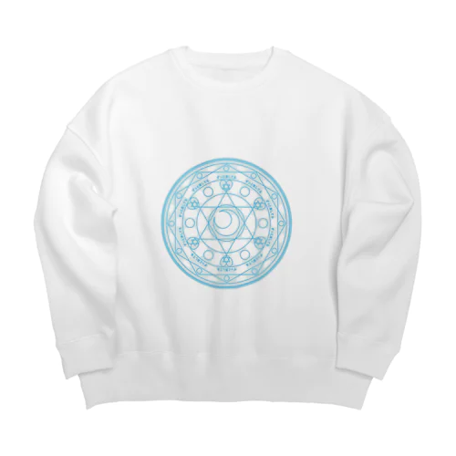 魔法陣〜水色〜 Big Crew Neck Sweatshirt