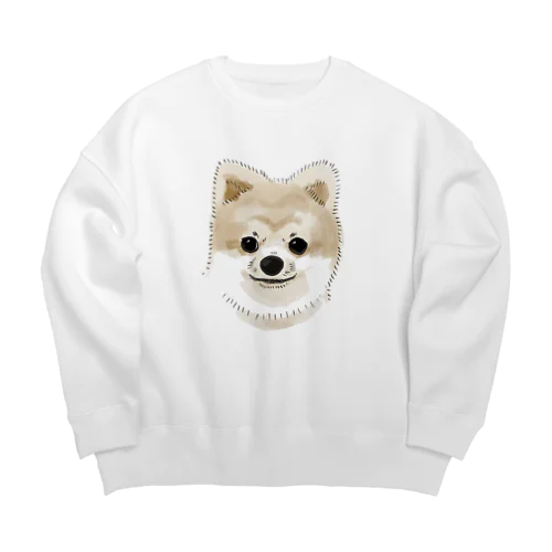 ポメのおもち君 Big Crew Neck Sweatshirt