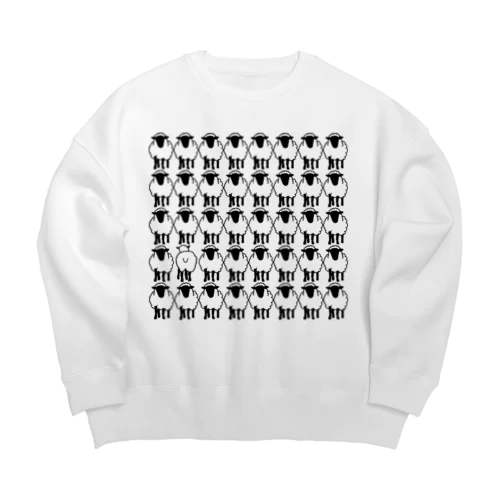 ひつじがいっぱい Big Crew Neck Sweatshirt