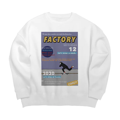 FACTORY MAGAZINE Big Crew Neck Sweatshirt