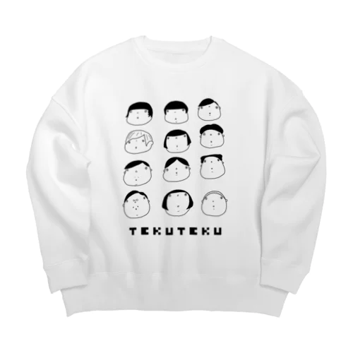 てくてくぴーぽー Big Crew Neck Sweatshirt