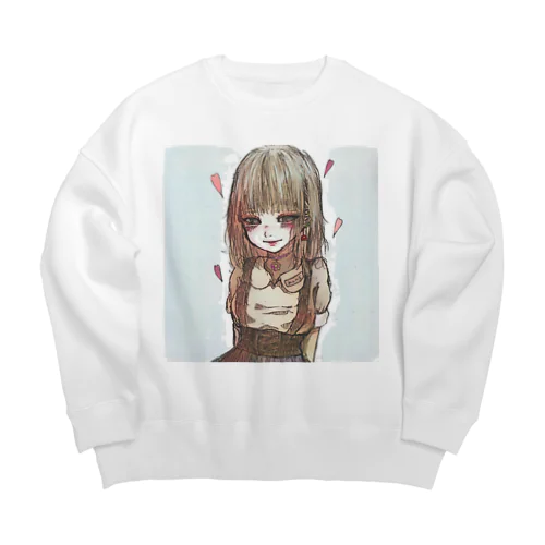 めんへらちゃん Big Crew Neck Sweatshirt