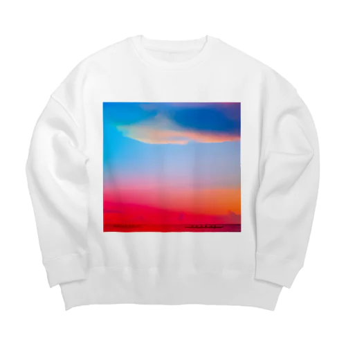 赤富士ひのまる空 Big Crew Neck Sweatshirt