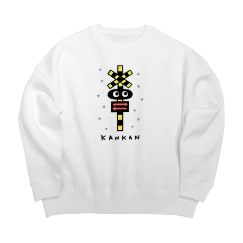 踏切カンカン  Big Crew Neck Sweatshirt