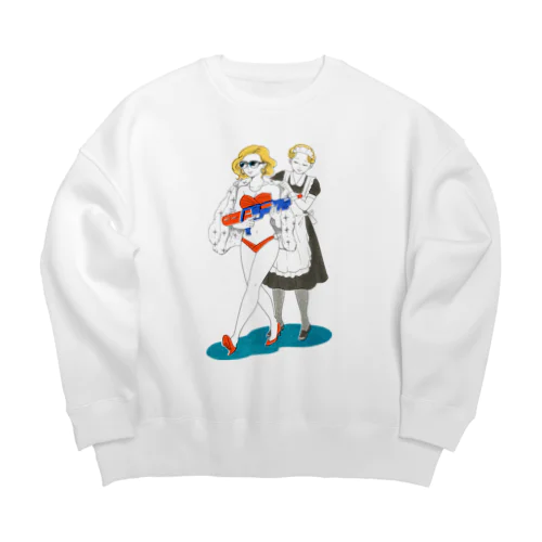 奥様は楽園の覇者 Big Crew Neck Sweatshirt