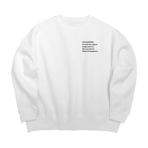 シンプル　ONE HAPPINESS Big Crew Neck Sweatshirt