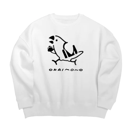 お買い物文鳥 Big Crew Neck Sweatshirt