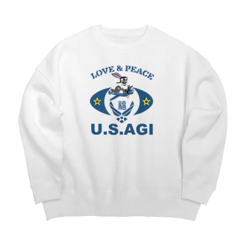 U.S.AGI(ウサギ) Big Crew Neck Sweatshirt