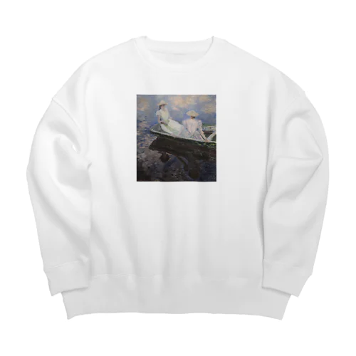 クロード・モネの『舟遊び』 Big Crew Neck Sweatshirt