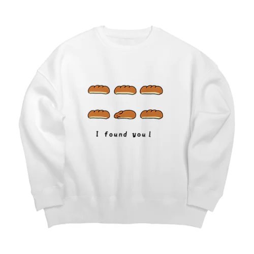 かくれんぼ(コッペパン) Big Crew Neck Sweatshirt