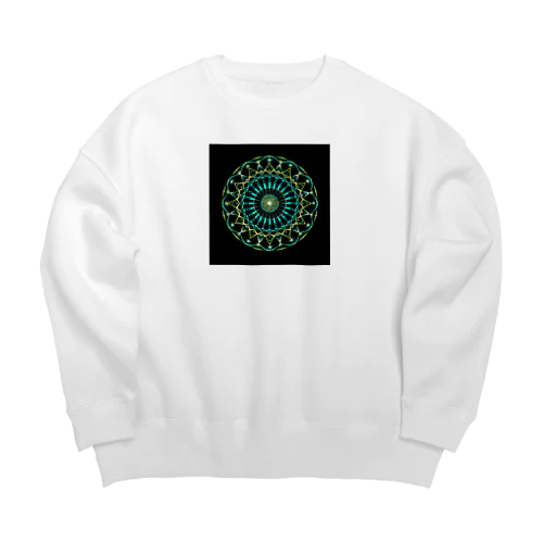 爽輪‐点描曼荼羅 Big Crew Neck Sweatshirt