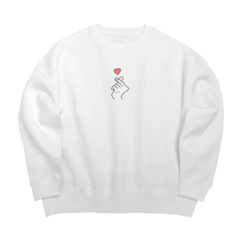 きゅんT RED Big Crew Neck Sweatshirt