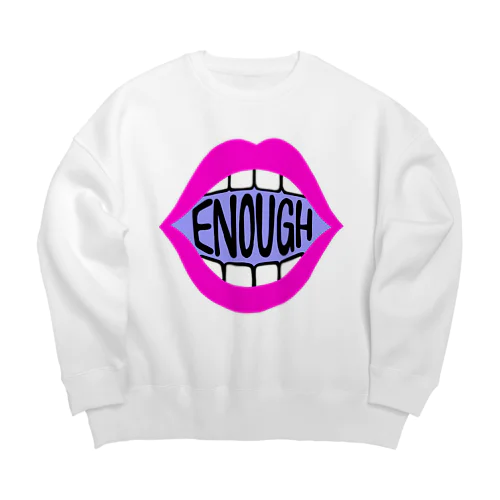 ENOUGH IS ENOUGH! MOUTH PINK Big Crew Neck Sweatshirt