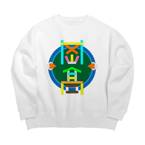 岡北ロゴ Big Crew Neck Sweatshirt