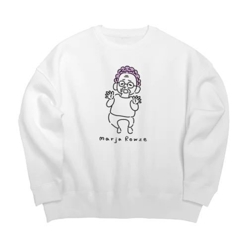 まーじゃろーぜおばあさん Big Crew Neck Sweatshirt