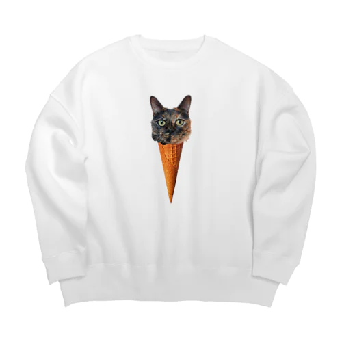 サビ猫ソフトクリーム Big Crew Neck Sweatshirt