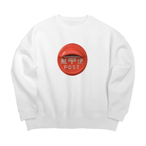 赤い丸型の郵便ポスト Big Crew Neck Sweatshirt