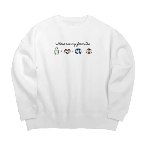 【BabyStep】ばぶちゃん計算式【文字入り】 Big Crew Neck Sweatshirt