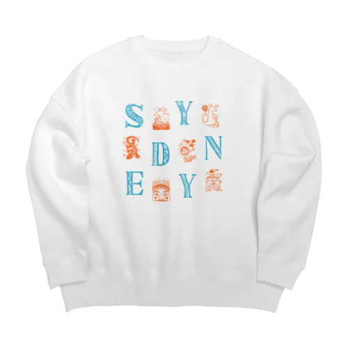 🌍 世界のまち 🇦🇺 オーストラリア・シドニー (オレンジ) Big Crew Neck Sweatshirt