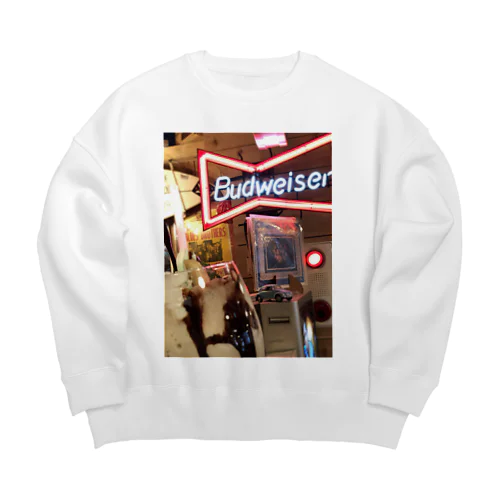 Mintage Diner  Big Crew Neck Sweatshirt