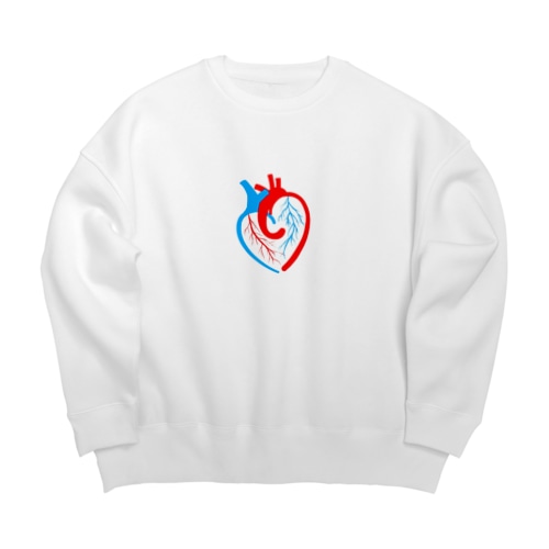 ハートの心臓 Big Crew Neck Sweatshirt