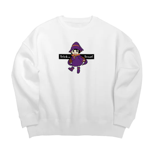 魔女っ娘 ひみこ Big Crew Neck Sweatshirt