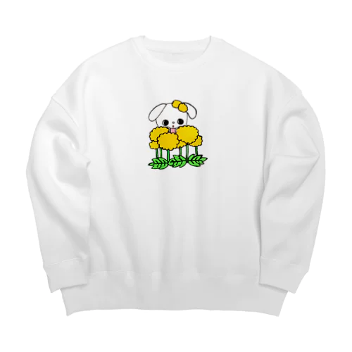 たんぽぽとうさぎ Big Crew Neck Sweatshirt