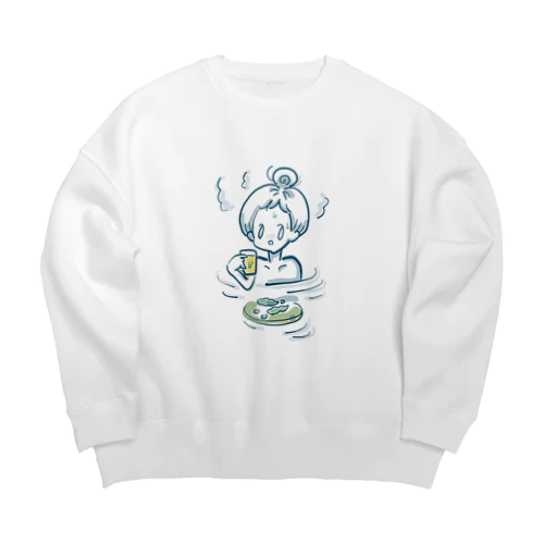 お風呂ビール Big Crew Neck Sweatshirt