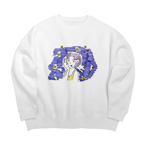 ロマンティックちゃん Big Crew Neck Sweatshirt