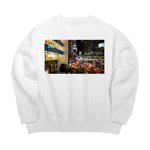 渋谷の夜景 Big Crew Neck Sweatshirt