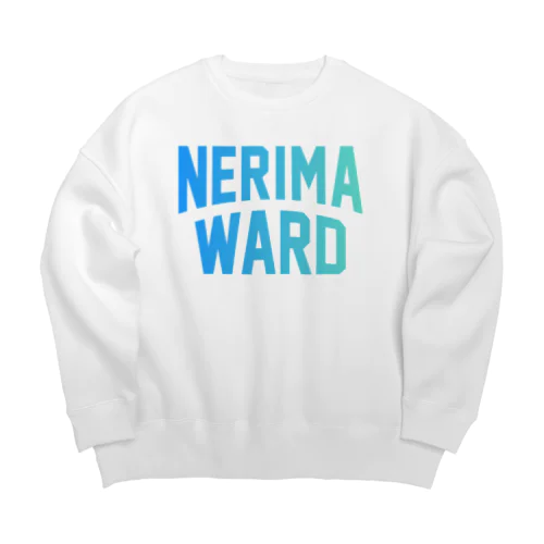 練馬区 NERIMA WARD ロゴブルー　 Big Crew Neck Sweatshirt