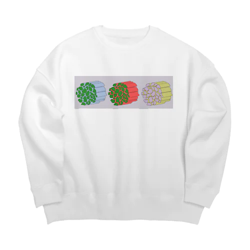 沼田 (背景あり) Big Crew Neck Sweatshirt