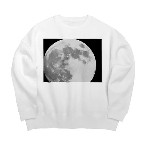 満月 Monochrome Big Crew Neck Sweatshirt