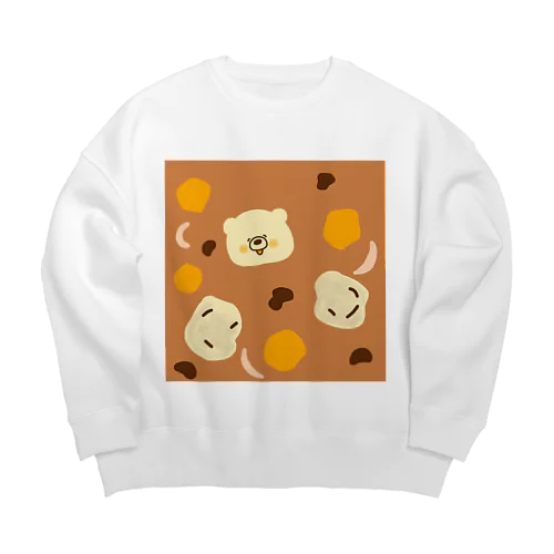 ぽてくま＊カレーにかくれんぼ＊ Big Crew Neck Sweatshirt