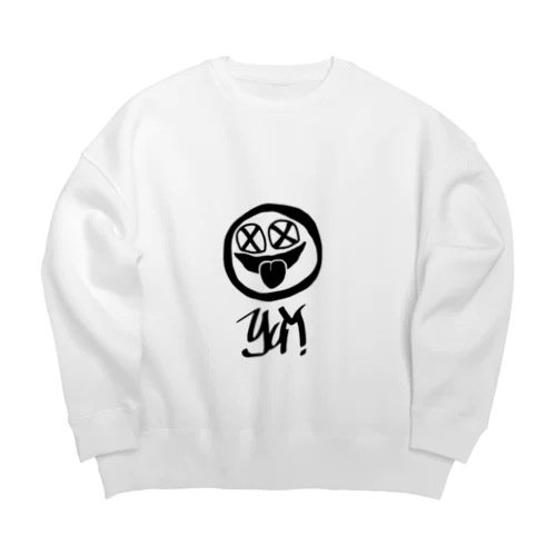 目がボタンちゃん Big Crew Neck Sweatshirt