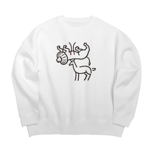 野生の復讐・インパラ・大 Big Crew Neck Sweatshirt