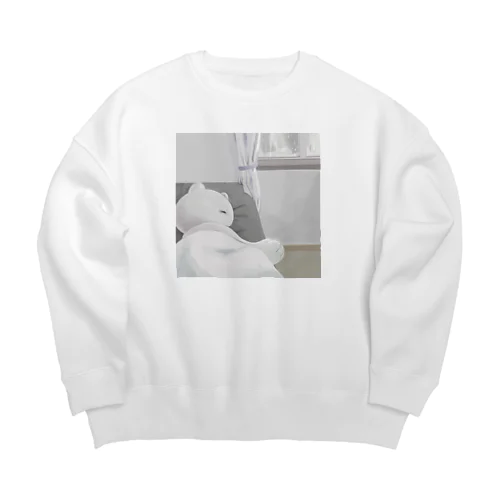 遠くで聞こえる雨音 Big Crew Neck Sweatshirt