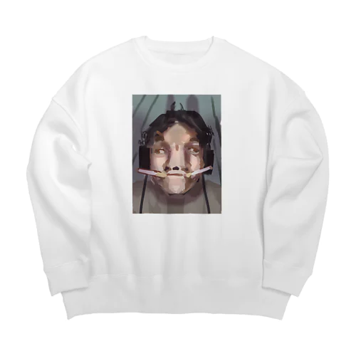 ま〇こは実在するねん Big Crew Neck Sweatshirt