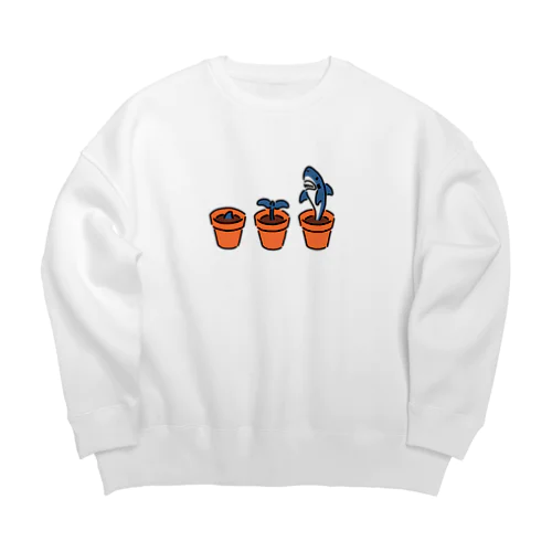 サメの育て方 Big Crew Neck Sweatshirt