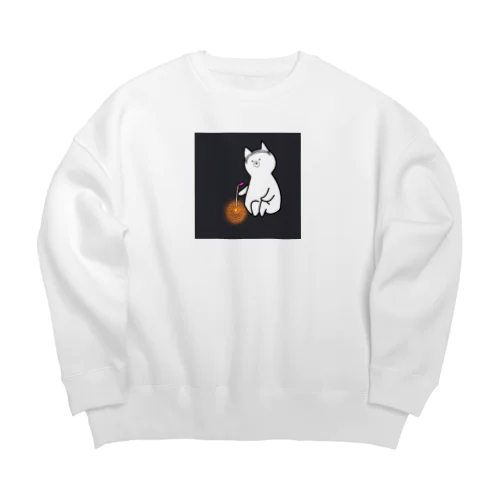 夏の終わりとバーコード犬 Big Crew Neck Sweatshirt