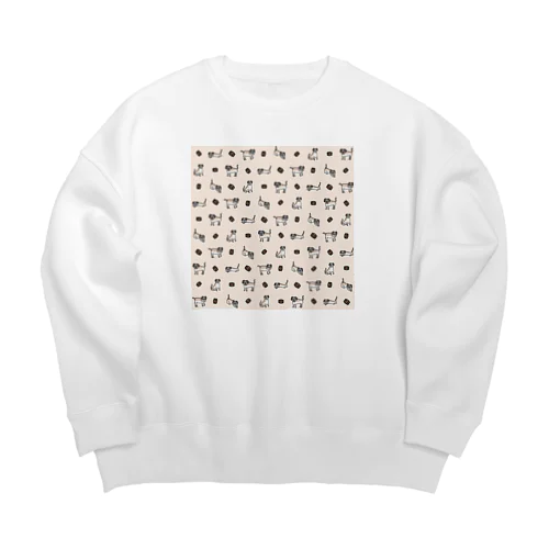 セントバーナードと樽 Big Crew Neck Sweatshirt